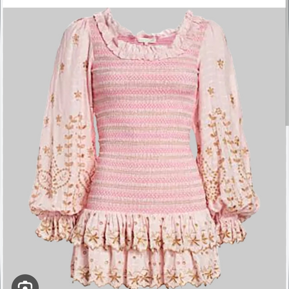 LoveShackFancy Celia Pink Dress sz‎ M